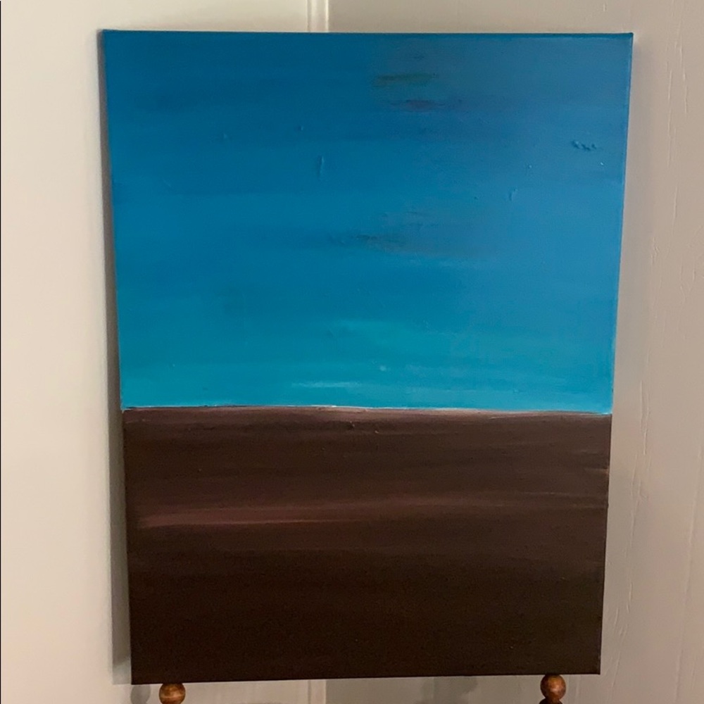 Color blocked acrylic painting